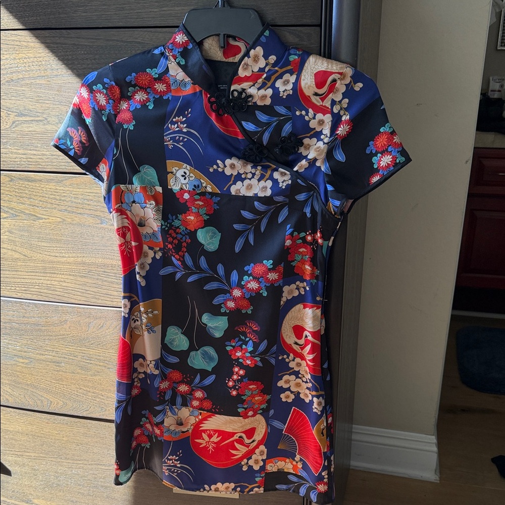 Zara Red and Black Patterned Dress